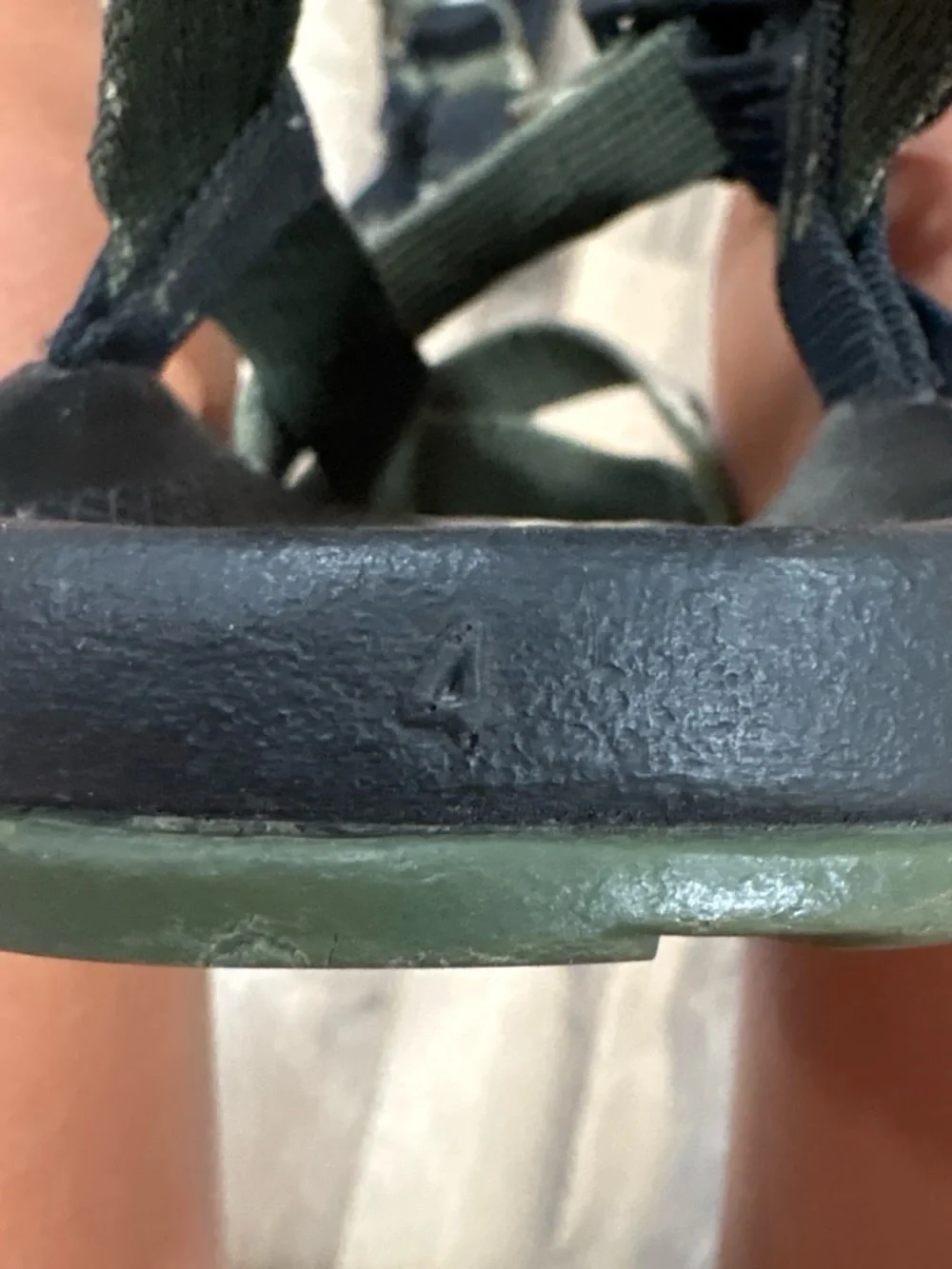 Chaco Kids Camouflage Strappy Sandals - Black & Green